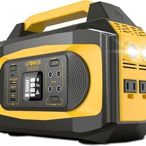 LIPOWER 500W Portable Power Station - 472Wh Solar Generator